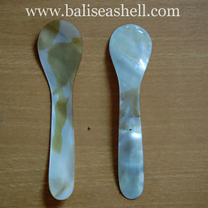 Brown Shell River Spoon Art BIJOUX DE COQUILLAGE Naturel Motif Cuillère et Fourchette en Mosaïque Couleur pour Vaisselle - Product Image 2