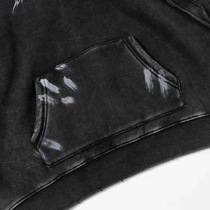 Sudaderas con capucha de invierno para hombre, jersey liso con estampado de pantalla, sudadera con cremallera de gran tamaño, ropa de calle informal al por mayor, gimnasio - Product Image 2