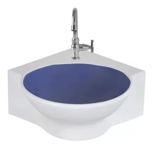 Évier de salle de bains en céramique de bassin de table rond de ciel usine en gros petit bassin de lavage de main lavabo de partie supérieure du comptoir de vanité - Product Image 5