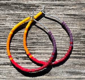 Only 2 Left and in 19 Baskets Seed Bead Earring - Native Earring - Fringe Earring - Product Image 2
