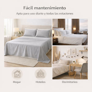 Collection de draps plats en polyester brossé doux certifiés Oeko-Tex 90-105-135-150-180 cm, taille simple, draps-housses et draps plats - Product Image 5