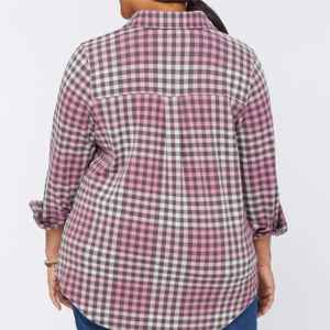 Camisa de franela de alta calidad para mujer, diseño personalizado, secado rápido, algodón ecológico, poliéster, hecho con tela de gasa - Product Image 5
