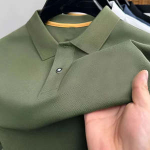 Camisas de Verano 2025 para Hombre, Manga Corta, Casuales, Tejidas, 100% Algodón, Transpirables, Color Sólido, Elegantes, Cuello Camisero - Product Image 3