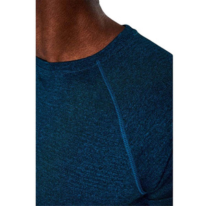 Gym Fitness t-shirt hommes de haute qualité avec broderie imprimée, couleur unie, Logo personnalisé, Design, col rond, coton, été - Product Image 4