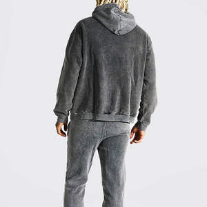 Sudadera con Capucha Térmica de Invierno para Hombre, Estilo Urbano, Corte Regular, Lavado Ácido, con Logotipo Personalizado de Alta Calidad - Product Image 5