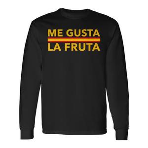 Camiseta de manga larga con diseño de político divertido de España, Me Gusta La Fruta - Product Image 1