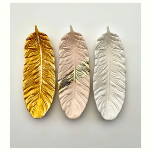 Premium Aluminium Leaf Trays Exclusive Handcrafted Platter For Contemporary Dining Culinary Arrangement Stylish Event <b>Decoration</b> - Product Image 1