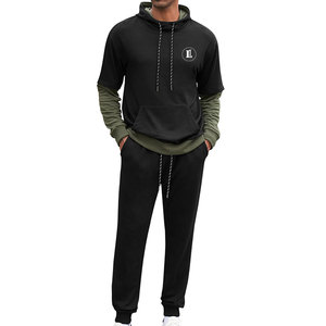 New Arrival 100% Cotton Winter Hooded Casual Solid Breathable Lightweight <b>Pullover</b> <b>Men</b> Tracksuit Best Selling Custom Made - Product Image 1