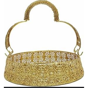 Panier à fleurs de mariage en argent allemand, élégant et stylé pour les occasions spéciales - Product Image 1