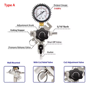 Régulateur de CO2 avec connecteur de gaz métal maison brassage bière barre professionnelle accessoires de bière un bloc une connexion - Product Image 4