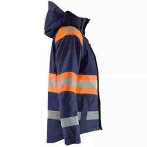 Cortavientos impermeable chaqueta de seguridad reflectante Hi Vis ropa de trabajo para trabajos al aire libre chaqueta de lluvia de la mejor calidad - Product Image 3