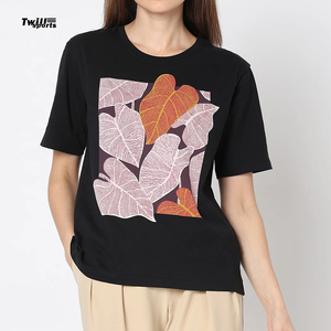 Camisetas de Lona al por Mayor Personalizadas OEM de Alta Calidad con Cuello en V, 100% Algodón, de Secado Rápido y Transpirables, Sólidas, para Mujer 2026 - Product Image 1