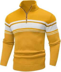 Pull en tricot décontracté pour homme W9592Y Knzhee Industry, anti-rides, anti-bouloches, respirant, fin, 100% coton, ample, uni, hiver - Product Image 2