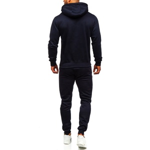 Vente en gros de survêtements d'hiver écologiques pour hommes avec logo personnalisé vêtements d'extérieur coupe-vent respirants de grande taille sweats à capuche de jogging - Product Image 3