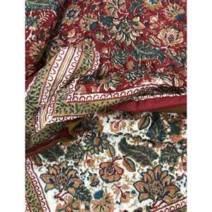 Colcha Doble de Algodón con Estampado Artesanal, Colcha Tradicional Kantha para el Hogar, Diseño de Patchwork Hecho a Mano para Verano e Invierno, para Bebés - Product Image 1