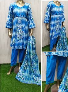 Shalwar kameez-pakistani-shalwar kameez วัสดุผ้าฝ้ายสำเร็จรูปผู้หญิงคุณภาพสูง - Product Image 4