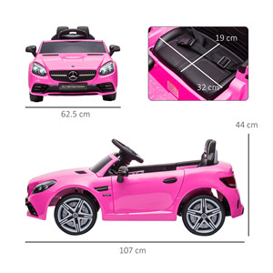 AIYAPLAY Coche Eléctrico para Niños de 3 a 6 Años con Luces LED, Efectos de Sonido y Control Remoto, 107x62. 5x44 cm, Rosa - Product Image 3