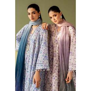 Ensemble de costume pour femme en tissu lawn brodé et imprimé SF-4168 - Product Image 6