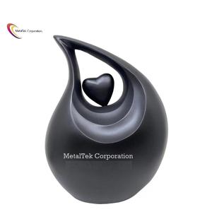 Fabricant des urnes de crémation pour adultes les plus demandées Finition mate Conception de cœur en forme de larme Fournitures funéraires Urnes décoratives en forme de larme - Product Image 1