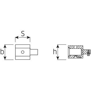 Stahlwille 14x18mm Internal <b>Socket</b> <b>Adaptor</b> with 9x12mm External High Quality Product - Product Image 2