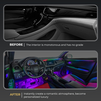 ''K6 22-en-1 LED Strip Lights 12V USB Auto Atmosphère Décoration Ambiante Lampe pour Intérieur de Voiture Nouvel Accessoire de Rénovation