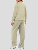 Ensemble de survêtement décontracté deux pièces pour femme, imprimé délavé à l'acide, minimaliste, respirant, séchage rapide, polaire, hiver