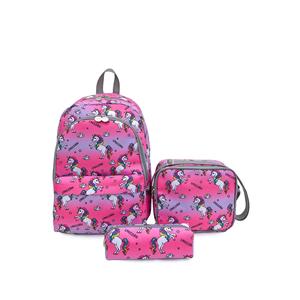 Borsa da scuola elementare per ragazze Superbag zaino con motivo unicorno, scatola per il pranzo e portapenne Set da 3 - Product Image 1