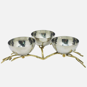 Modern Home Decorative <b>Bowl</b> Top Quality Stainless Steel <b>Serving</b> <b>Bowls</b> With Unique Golden Brass Stand Handcrafted Decorative <b>Bowl</b> - Product Image 5