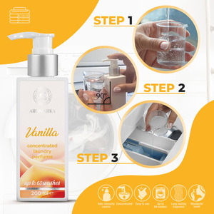 Adoucissant concentré pour tissus Aromatika à la vanille avec parfum, flacon pompe 200 ml, jusqu'à 60 lavages - Product Image 3