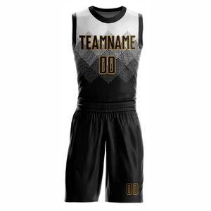 Ensemble d'uniformes de basket-ball de meilleure qualité 100% polyester conçu sur mesure Plus Size Summer Style Printed Techniques - Product Image 3