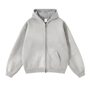 Sudadera con Capucha Extra Grande de Diseñador en Felpa Lavada al Ácido con Acabado Desteñido y Bordado Desgastado. - Product Image 6