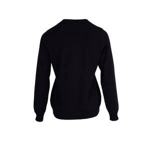 <strong>Black</strong> <strong>Wool</strong> Knit <strong>Cardigan</strong> with Button Front Casual Winter Style - Product Image 3