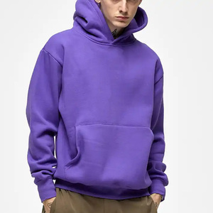 Sudaderas con Capucha de Forro Polar de 400 g/m², 100 % Algodón, Azules, Estilo Urbano, Unisex, Talla Grande, Lisas, Gruesas, de Alta Calidad, Servicio OEM - Product Image 4