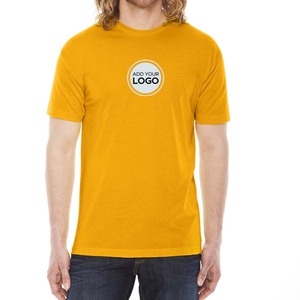 T-shirt en coton polyéster à manches courtes, col rond, coupe ajustée, couleur rouge, avec logo personnalisé - Product Image 3