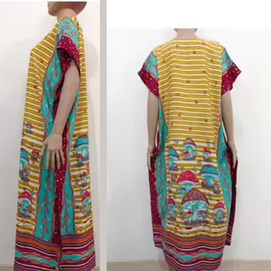 Caftan en rayonne de qualité supérieure Tenue décontractée tendance pour l'intérieur - Product Image 5