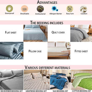 Vente flash : Parure de lit en soie 100% naturelle, anti-âge, en soie de mûrier, 4 pièces, draps en soie - Product Image 5