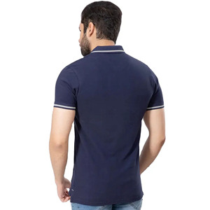 เสื้อโปโลแขนสั้นสำหรับผู้ชายเสื้อโปโลผ้าถักลายปักโลโก้แบบลำลองสำหรับฤดูร้อน - Product Image 3