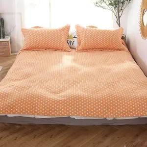 SP163 Luxury Bedsheets Decorative Home Wholesale Printing King Size Bedsheets Pure Cotton Bedsheets With Two Pillow