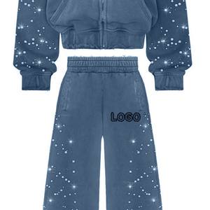 Haut de survêtement décontracté à capuche pour homme, orné de strass, respirant, écologique, léger, anti-plis, best-seller, qualité supérieure - Product Image 5