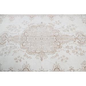 พรมตุรกีวินเทจ ขนาด 5.6x9.5 ฟุต ลายตารางสีขาว - Product Image 5