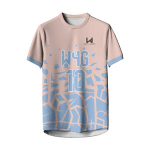 Camisetas de Fútbol Personalizadas para Hombre, 100% Poliéster, Transpirables, Antibacterianas, Ligeras, de Secado Rápido, Manga Corta - Product Image 4