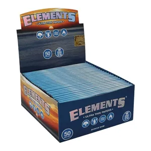 Elements King Size <b>Slim</b> Ultra Thin <b>Rice</b> Rolling Paper Full Box Of 50 Packs - Product Image 1