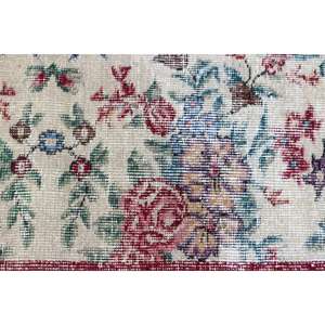 Tapis d'appoint vintage 3,7x6,1 pieds, tapis abstrait rouge turc - Product Image 5