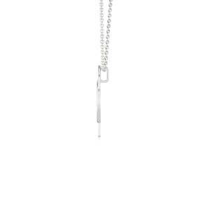 Colgante de Cadena de Cable con Engaste Redondo de Meteorito de 2 mm, Plata de Ley 925, Acabado de Alta Calidad, Joyería de Moda de Lujo Hecha a Mano - Product Image 4