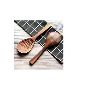 Cuillère en bois ronde en gros ustensiles de cuisine utiliser cuillère en bois et cuisson à la main cuillère à riz en bois au meilleur prix - Product Image 1