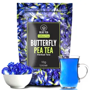 BLEUTTEE - Schmetterling-Erbsenblume - 30 Pyramidentee-Beutel auf Blütenbasis blau lila rosa Eistee Kühlschlager Cocktails, Mocktails
