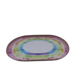 Juego de 2 bandejas decorativas de hierro en forma de corazón, bandeja de servicio de color dorado Chapado en latón de gran tamaño, bandeja de servicio de comida hecha a mano - Product Image 5