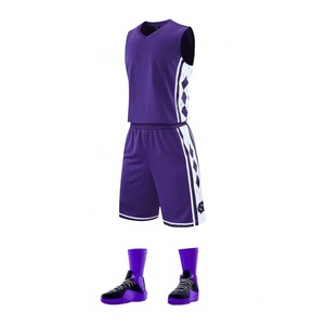 Uniformes de basket-ball personnalisés à séchage rapide, vente en gros en stock, maillots de basket-ball pour hommes - Product Image 4