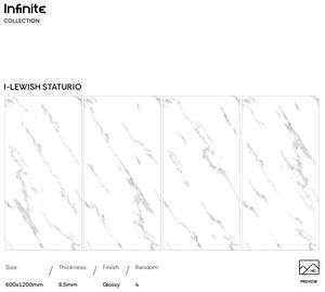 Carreaux en porcelaine polie de luxe modernes 600x1200mm pour cuisine, salle de bain, cour et intérieur d'appartements, villas, chambres - Product Image 4