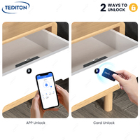 Serrure de tiroir numérique intelligente invisible Tediton, serrure de placard, application Ttlock, serrure de casier à carte RFID, serrure de cabinet cachée